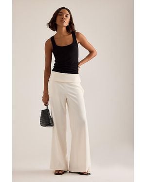 By Anthropologie Modern Flare Trousers - Natural