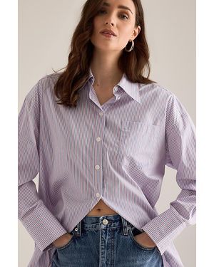 SELECTED Amour Oversized Long-Sleeve Shirt - Purple