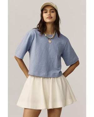 Maeve The Corey Short-Sleeve Boxy T-Shirt By - Blue