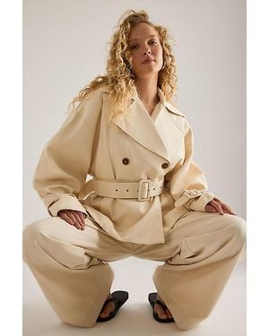 Odd Muse Cotton Mix Trench Jacket - Natural