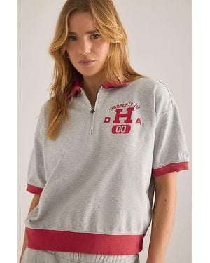Champion Half-Zip Polo Top - Grey