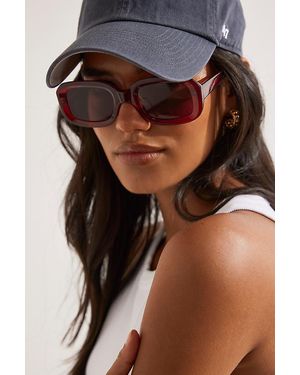 By Anthropologie Bevelled Rectangular Sunglasses - Black