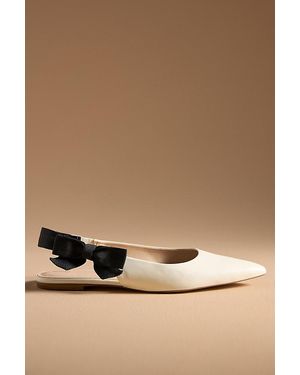 Maeve Side-Bow Slingback Flats - Brown