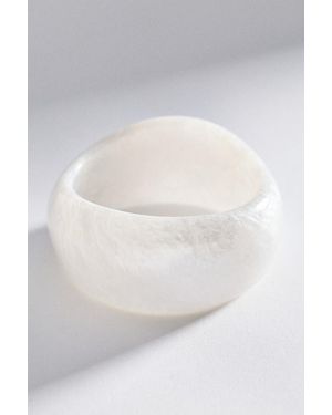 By Anthropologie Chunky Resin Bangle Bracelet - White
