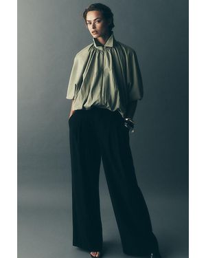 By Anthropologie Funnel-Neck Nylon Jacket - Green