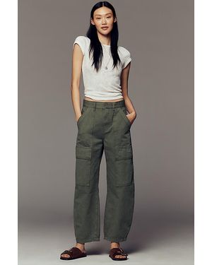 Sanctuary 100% Cotton Boyfriend Utility Trousers - Grey