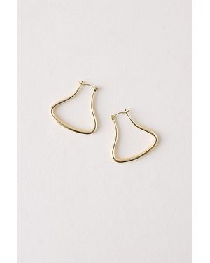 Anthropologie Sculpted Hoop Earrings - Natural