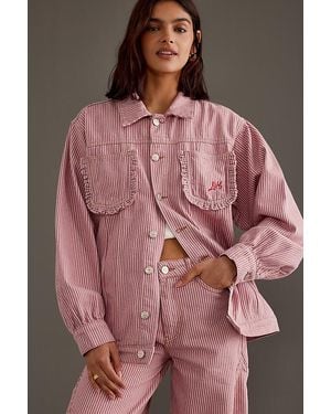 Damson Madder Frilly Fin Denim Jacket - Multicolour