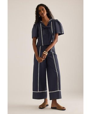 The Tiny Big Sister Wide-Leg Trousers - Blue