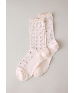 Casa Clara Floral Pointelle Socks - Pink