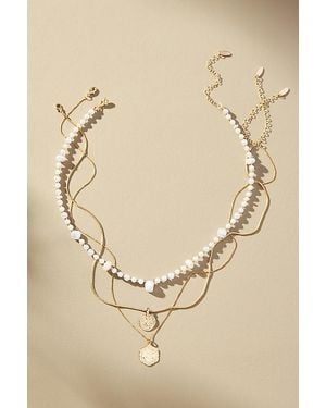 Anthropologie Shades Of Sea Triple-Layer Necklace - Natural