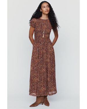 By Anthropologie Margie Smocked Maxi Dress - Brown