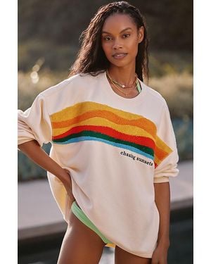 Celandine Graphic Crew-Neck Sweatshirt - Natural