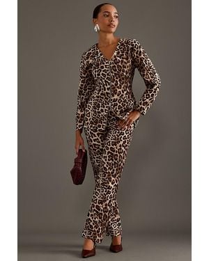 ALIGNE Carmela Leopard Jeans - Brown