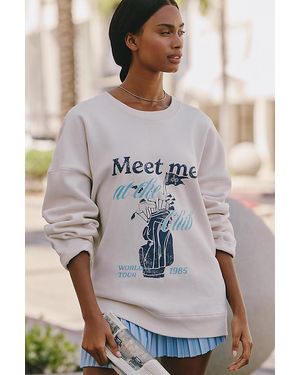 Daily Practice Flower Cart Crew-Neck Pullover - Grey
