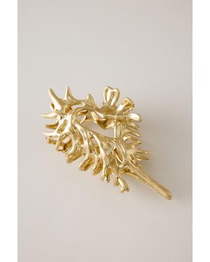 Anthropologie Coral Hair Claw Clip - Metallic