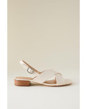 Maeve Crisscross Slingback Sandals - Natural