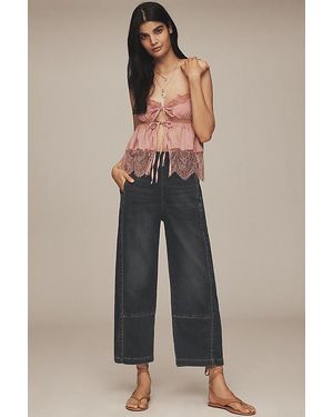 Pilcro The Izzie Knit Pull-On Barrel Jeans By - Blue