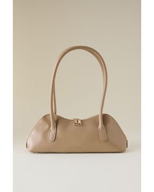 Melie Bianco Dakota East West Shoulder Bag - Natural