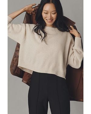 By Anthropologie The Goldie Cashmere Long-Sleeve Crew-Neck Jumper - Natural