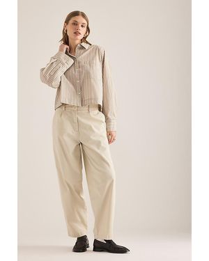 SELECTED Millie Barrel Trousers - Natural