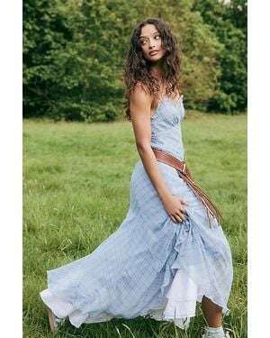 Astr Maeryn Sleeveless Sweetheart Maxi Dress - Grey
