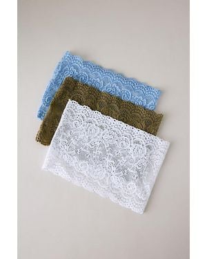 By Anthropologie Lace Headbands, 3 Pack - Blue