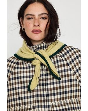 By Anthropologie Small Tipped Knit Triangle Scarf - Black