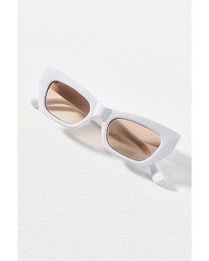 I-SEA Geometric Modern Cat Eye Sunglasses - White