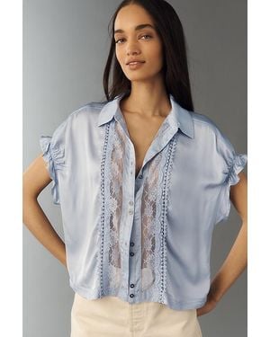 Pilcro The Quincy Lace Blouse By - Grey