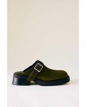 Miista Aroa Buckled Mules - Green
