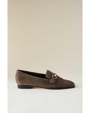 Maeve Slim Leather Loafers - Natural