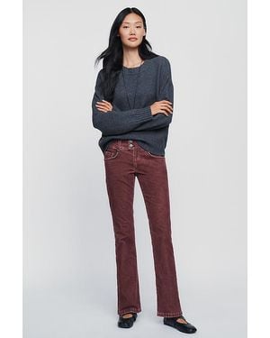 Pilcro Billy Cord Low-Rise Bootcut Trousers - Blue