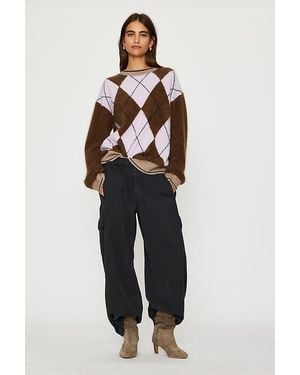 By Anthropologie Bea Wide-Leg Cargo Trousers - Blue