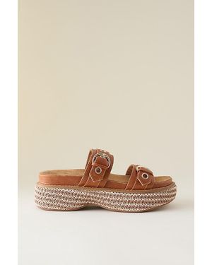 Kelsi Dagger Brooklyn Penny Platform Sandals - Brown