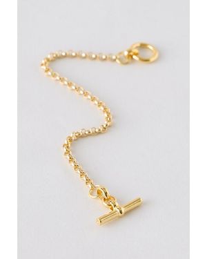 Tilly Sveaas Plated T-Bar Belcher Bracelet - White