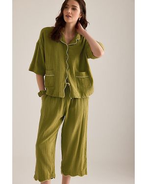TBCo Cropped Trouser Pyjama Set - Green