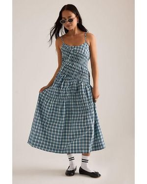 Damson Madder Lyra Midi Dress - Blue