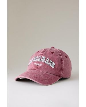 Anthropologie Le Marais Embroidered Cotton Cap - Pink