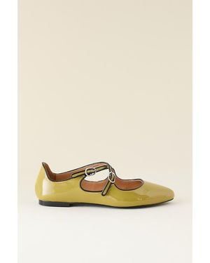 INTENTIONALLY ______ Vandam Mary Jane Ballet Flats - Green