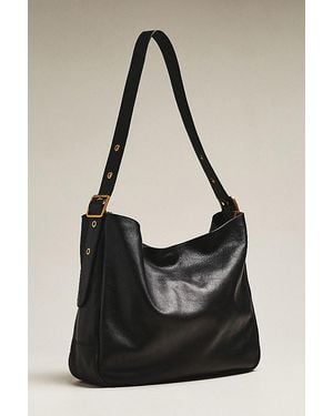Anthropologie By Hatton Leather Large Shoulder Bag - Black