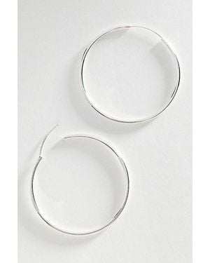 By Anthropologie Delicate Grand Hoop Earrings - White