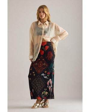 Never Fully Dressed Night Garden Mesh Dorris Maxi Skirt - Multicolour