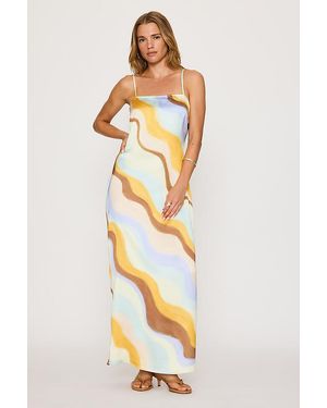 4th & Reckless Serra Satin Maxi Slip Dress - Multicolour
