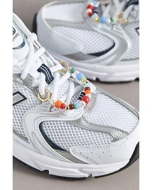 Anthropologie Beaded Shoe Charm Set - Grey