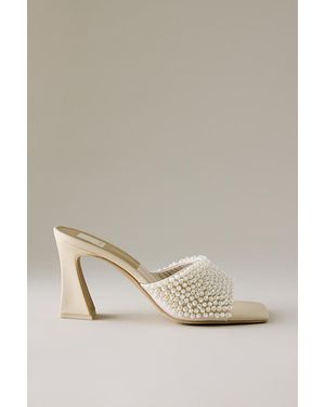 Dolce Vita Nandy Pearl Mule Heels - Natural