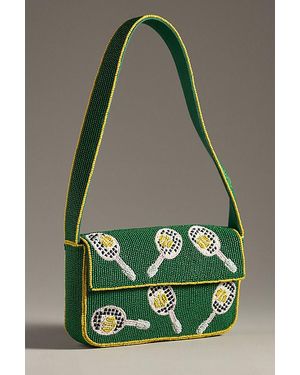 By Anthropologie The Fiona Beaded Bag: Icon Edition - Green