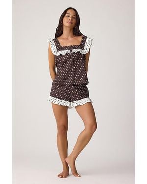 It's 9pm Lucia Polka Dot Short Ruffle Pyjama Set - Multicolour