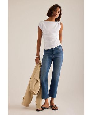 PAIGE Stevie Ankle High-Rise Straight-Leg Jeans - Blue