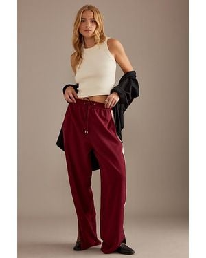 Anthropologie Side Stripe Track Trousers - Red